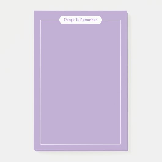 Personalisiertes Lila Memo Pad, benutzerdefinierba Post-it Klebezettel (Vorderseite)