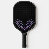 Personalisiertes Lila metallisches Stammdesign Pickleball Schläger (Rückseite)