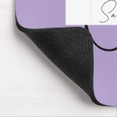 Personalisiertes Lila Mousepad mit Initial und Nam (Ecke)