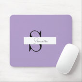 Personalisiertes Lila Mousepad mit Initial und Nam (Mit Mouse)