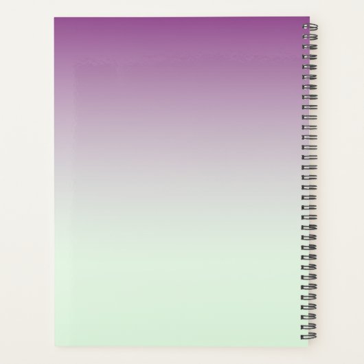Personalisiertes Lila Ombre Planner Notebook Planer (Rückseite)