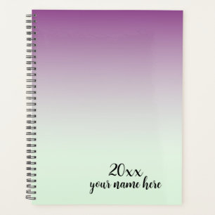 Personalisiertes Lila Ombre Planner Notebook Planer