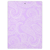 Personalisiertes lila Paisley-Klemmbrett Klemmbrett (Rückseite)