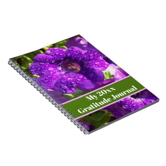 Personalisiertes Lila Petunias Journal-Notebook Notizblock (Rechte Seite)
