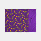 Personalisiertes lila platypus Namensmuster Fleecedecke (Vorderseite (Horizontal))