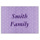Personalisiertes Lila Polka Dot Cutting Board Schneidebrett (Vorderseite)