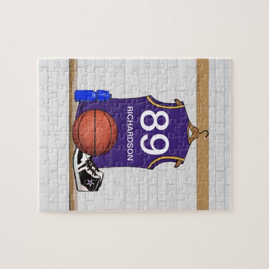 Personalisiertes lila puzzle (Horizontal)