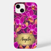 Personalisiertes, Lila Rosa Orchid Design Case-Mate iPhone Hülle (Rückseite)