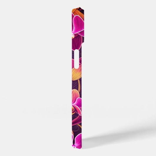 Personalisiertes, Lila Rosa Orchid Design Case-Mate iPhone Hülle (Rückseite / Rechts)