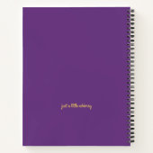 Personalisiertes Lila Schreib- und Zeichnend Noteb Notizblock (Rückseite)