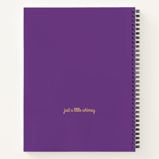 Personalisiertes Lila Schreib- und Zeichnend Noteb Notizblock (Rückseite)