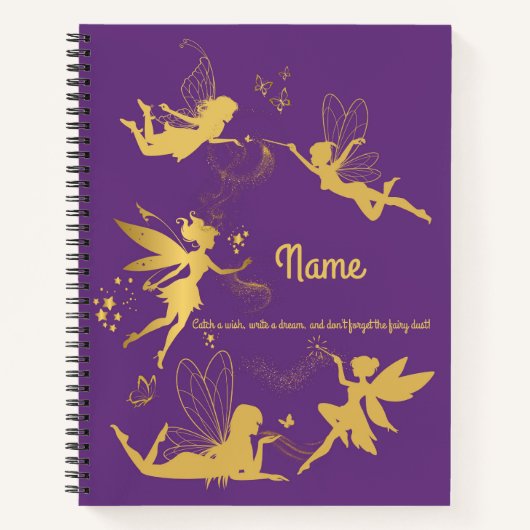 Personalisiertes Lila Schreib- und Zeichnend Noteb Notizblock (Vorderseite)