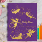 Personalisiertes Lila Schreib- und Zeichnend Noteb Notizblock