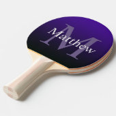 Personalisiertes Lila Schwarz Tischtennis Schläger (Vorderseite)