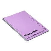 Personalisiertes Lila Scribble Pad Notizblock (Rechte Seite)
