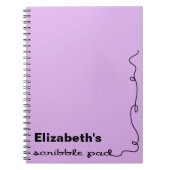 Personalisiertes Lila Scribble Pad Notizblock (Vorderseite)