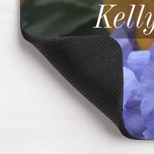 Personalisiertes lila u. orange Stiefmütterchen, Mousepad (Ecke)