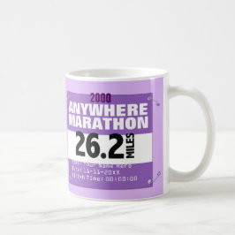 Personalisiertes lila überall Marathon, 26,2 Kaffeetasse