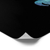 Personalisiertes Lila und blaues Magisches Einhorn Poster (Ecke)