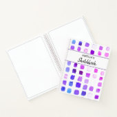 Personalisiertes Lila Wasserfarbmuster Notizblock (Innenseite)