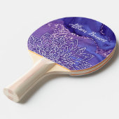 Personalisiertes Lila Weißes Wasser Mandala Tischtennis Schläger (Vorderseite)