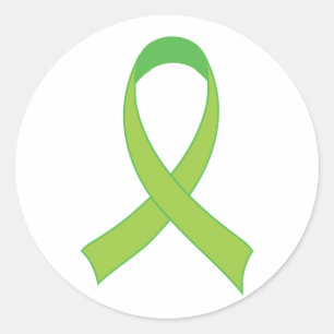 Personalisiertes Lime Green Awareness-Geschenk Runder Aufkleber