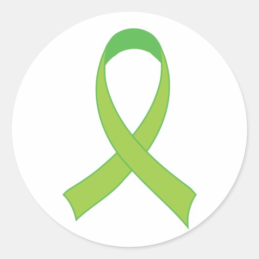 Personalisiertes Lime Green Awareness-Geschenk Runder Aufkleber (Vorderseite)