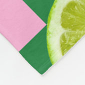 Personalisiertes Limettengingham-Zitrus mit indivi Fleecedecke (Ecke)