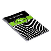 Personalisiertes Limones Zebra Stripe Journal Notizblock (Rechte Seite)