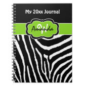 Personalisiertes Limones Zebra Stripe Journal Notizblock (Vorderseite)