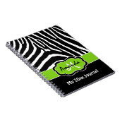 Personalisiertes Limones Zebra Stripe Journal Notizblock (Rechte Seite)