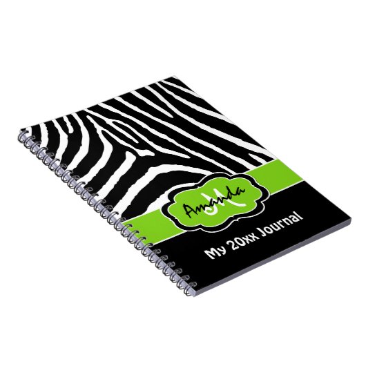 Personalisiertes Limones Zebra Stripe Journal Notizblock (Rechte Seite)