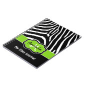 Personalisiertes Limones Zebra Stripe Journal Notizblock (Linke Seite)