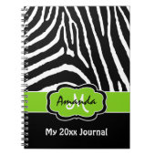 Personalisiertes Limones Zebra Stripe Journal Notizblock (Vorderseite)