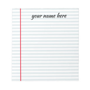 Personalisiertes liniertes Notizbuch Notizblock