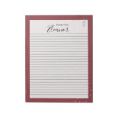 Personalisiertes liniertes Papier Notizblock (Rotiert)