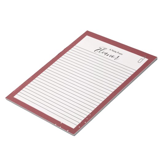 Personalisiertes liniertes Papier Notizblock (angewinkelt)