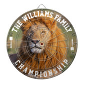 Personalisiertes Lion-Foto mit benutzerdefinierten Dartscheibe (vorne)