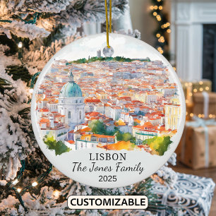 Personalisiertes Lissabon-Ornament, Portugal - Ges Keramik Ornament