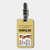 Personalisiertes Little Bit Land, ganz Lotta DIVA! Gepäckanhänger (Vorderseite vertikal)