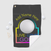 Personalisiertes Live-Liebe Golfhandtuch (Insitu)