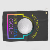 Personalisiertes Live-Liebe Golfhandtuch (Horizontal)