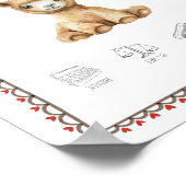 Personalisiertes Llama Baby Girl Birth Stats Wall  Poster (Ecke)