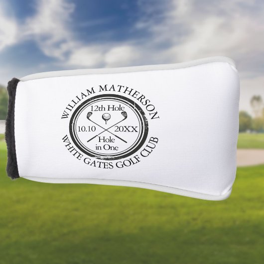 Personalisiertes Loch in einem klassischen Golf He Golf Headcover