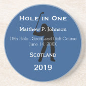 Personalisiertes Loch in einer Höhle GOLFER Getränkeuntersetzer (Vorne)