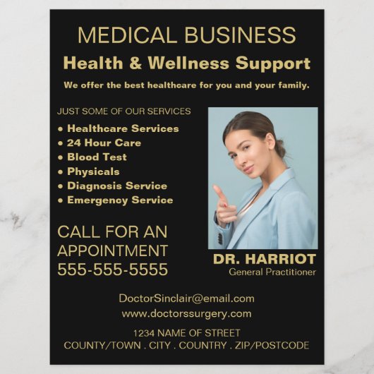 Personalisiertes Logo, Allgemeinarzt, Krankenpfleg Flyer (Vorne)