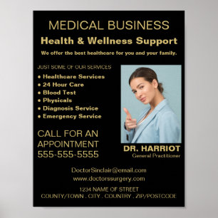 Personalisiertes Logo, Allgemeinarzt, Krankenpfleg Poster