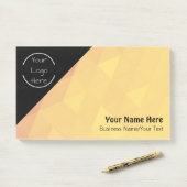 Personalisiertes Logo - Anmerkungen zur Textnachri Post-it Klebezettel (Auf Schreibtisch)