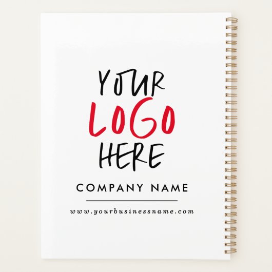 Personalisiertes Logo-Branding Planer (Rückseite)
