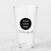 Personalisiertes Logo Business Text Black Script B Glas (Vorderseite)